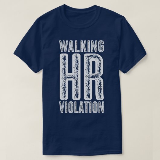 Vintager Walking-HR-Verstoß T-Shirt (Design vorne)