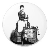 Vintager Wäscherei-Raum Keramikknauf (Vorderseite)