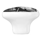 Vintager Wäscherei-Raum Keramikknauf (Seitenansicht)