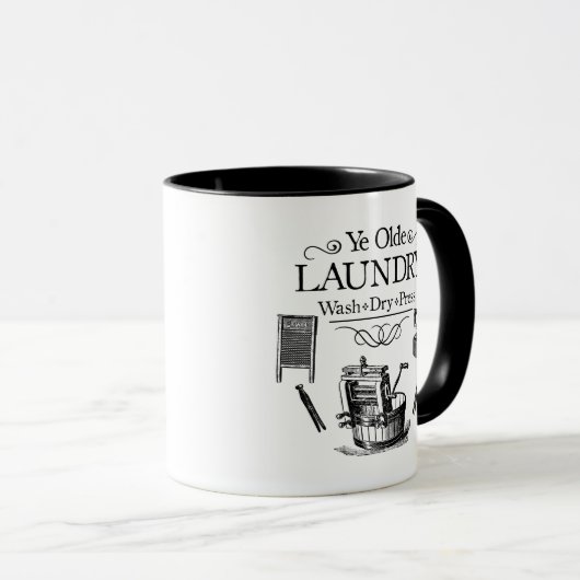 Vintager Waschraum Tasse (VorderseiteRechts)