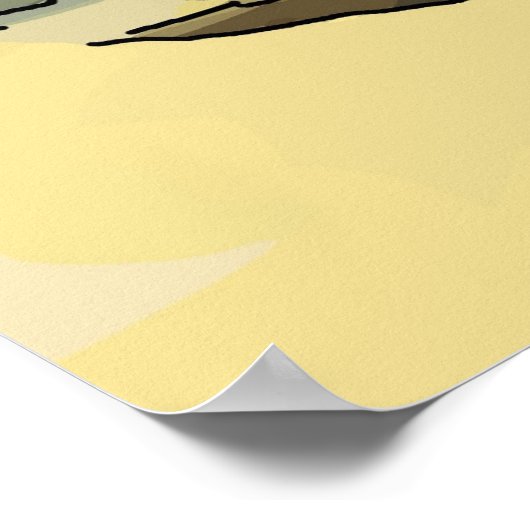 Vintager Waschraum, Text bearbeiten Poster (Ecke)