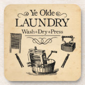 Vintager Waschraum Untersetzer (Vorderseite)