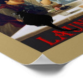 Vintager Waschsalon Chat Noir Poster (Ecke)