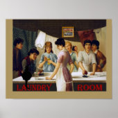 Vintager Waschsalon Chat Noir Poster (Vorne)