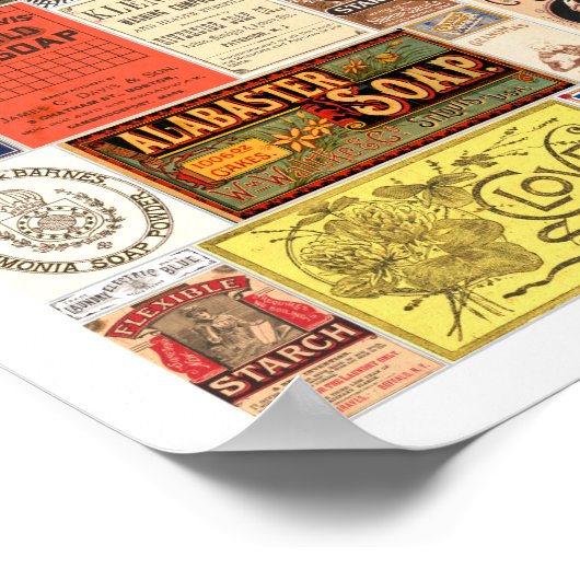 Vintager Waschsalon Poster (Ecke)