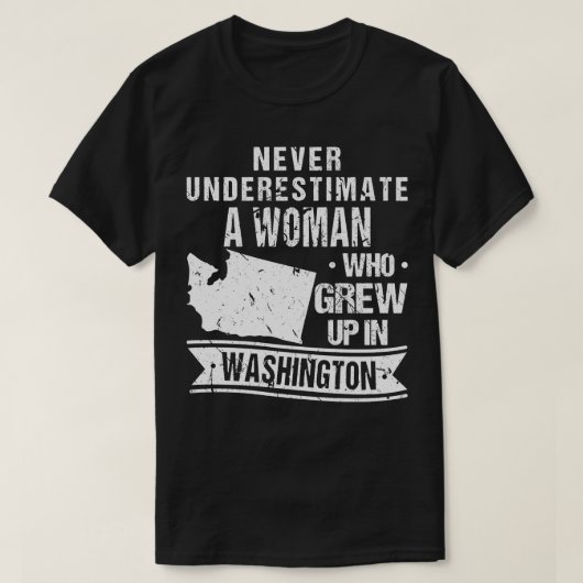 Vintager Washington Map WA Staat T-Shirt (Design vorne)