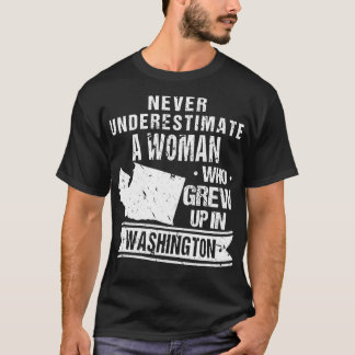 Vintager Washington Map WA Staat T-Shirt