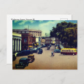 Vintager Washington Square, Newport, Rhode Island Postkarte (Vorne/Hinten)