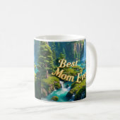 Vintager Wasserfall Beste Mama je Kaffeetasse (VorderseiteRechts)
