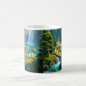 Vintager Wasserfall Beste Mama je Kaffeetasse (Mittel)