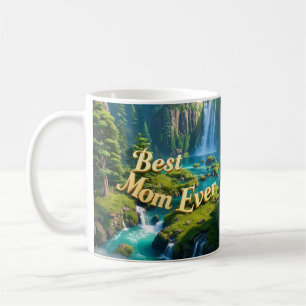 Vintager Wasserfall Beste Mama je Kaffeetasse