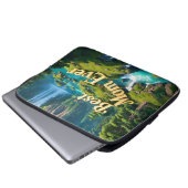 Vintager Wasserfall Beste Mama je Laptopschutzhülle (Vorne Knopf)