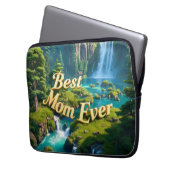 Vintager Wasserfall Beste Mama je Laptopschutzhülle (Vorderseite Links)