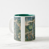 Vintager Wasserfall Japanische Tasse (Vorderseite Links)