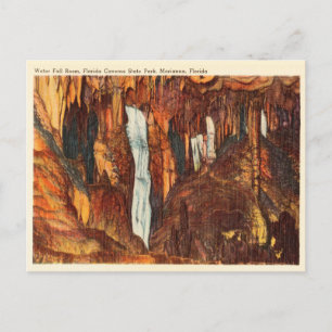 Vintager Wasserfall Raum Florida Caverns Staat Par Postkarte