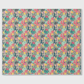 Vintager Wasserfarbenkürbis: Herbstmuster Geschenkpapier (Flach)