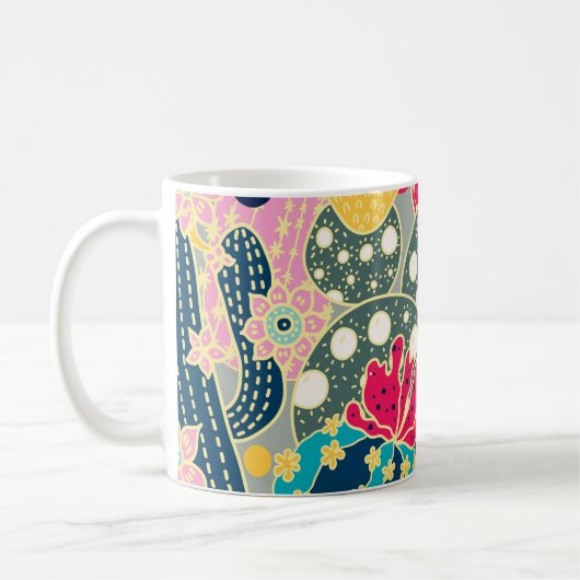 Vintager Wasserfarbenkürbis: Herbstmuster Kaffeetasse (Links)