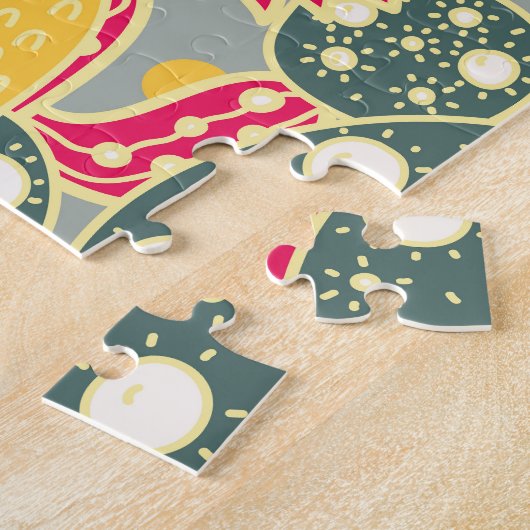 Vintager Wasserfarbenkürbis: Herbstmuster Puzzle (Seite)