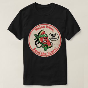 Vintager Wassermelon-Slice mit Controller T-Shirt