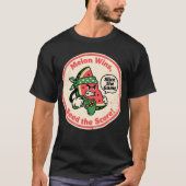 Vintager Wassermelon-Slice mit Controller T-Shirt (Vorderseite)
