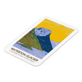 Vintager Waterton-Glacier International Peace Park Magnet (Linke Seite)
