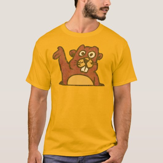 Vintager Waving Gopher T-Shirt (Vorderseite)