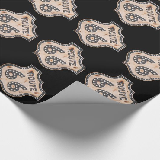 Vintager Weg 66 Geschenkpapier (Ecke)