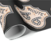 Vintager Weg 66 Geschenkpapier (Rolleneckpunkt)