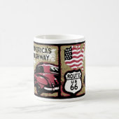 Vintager Weg 66 Kaffeetasse (Mittel)