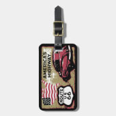 Vintager Weg US 66 Gepäckanhänger (Vorderseite vertikal)