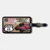 Vintager Weg US 66 Gepäckanhänger (Rückseite horizontal)