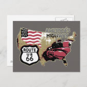 Vintager Weg US 66 Postkarte (Vorne/Hinten)