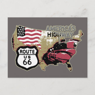 Vintager Weg US 66 Postkarte
