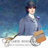 Vintager weiblicher Hund Rustikales Gewebepapier Seidenpapier