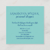 Vintager weiblicher Privatkäufer Quadratische Visitenkarte (Rückseite)