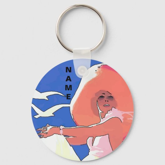 Vintager weiblicher Schlüsselanhänger (Vorderseite)