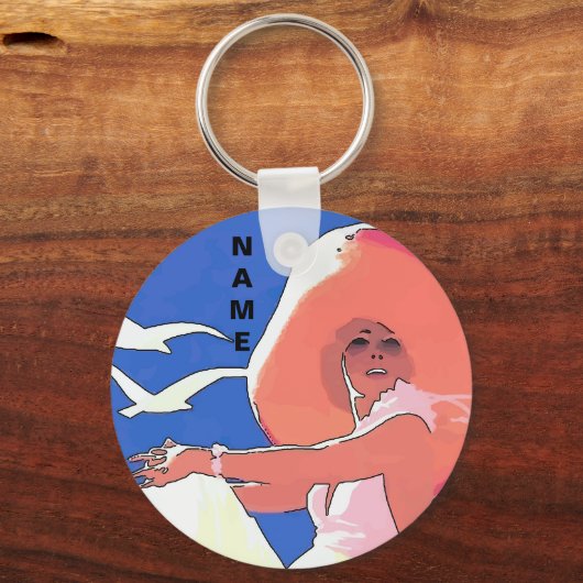 Vintager weiblicher Schlüsselanhänger (Vorderseite)