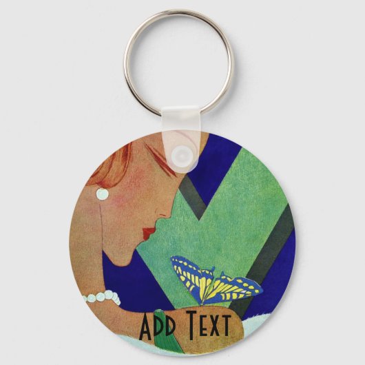 Vintager weiblicher Schlüsselanhänger (Vorderseite)