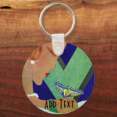 Vintager weiblicher Schlüsselanhänger (Vorderseite)