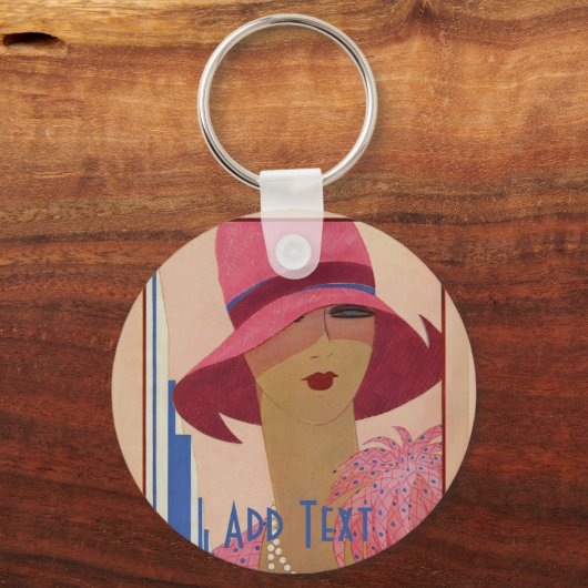 Vintager weiblicher Schlüsselanhänger (Vorderseite)