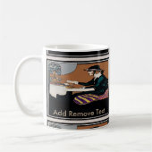 Vintager weiblicher Text hinzufügen Kaffeetasse (Links)