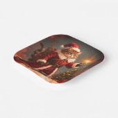 Vintager Weihnachts-Kitty-Platz Pappteller (Gewinkelt)