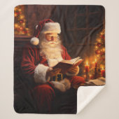 Vintager Weihnachts-Leser Sherpadecke (Vorderseite)