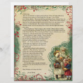 Vintager Weihnachts-Retro-Rundschreiben (Vorne/Hinten)