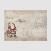 Vintager Weihnachts-Winter Seidenpapier (Vorderseite)