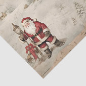 Vintager Weihnachts-Winter Seidenpapier (Ausschnitt)