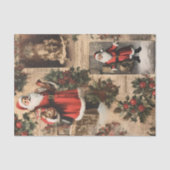 Vintager Weihnachts-Winter Seidenpapier (Vorderseite)