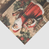 Vintager Weihnachts-Winter Seidenpapier (Ausschnitt)