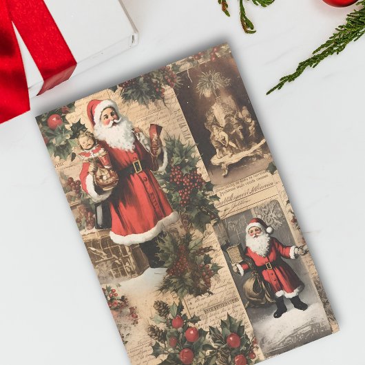 Vintager Weihnachts-Winter Seidenpapier