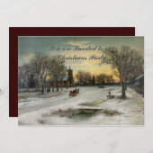 Vintager Weihnachtsabend Einladung (Vorne/Hinten)